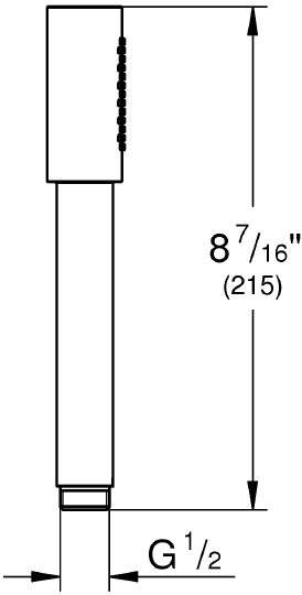 Grohe Sena Stick Ручной душ, 1 вид струи, цвет: хром 28341000