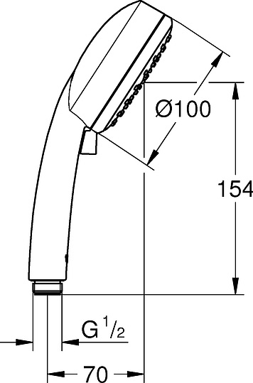 Grohe Tempesta Cosmopolitan Ручной душ, 2 вида струи, цвет: хром 2757120E