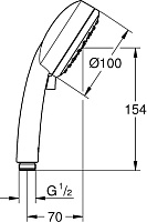 Grohe Tempesta Cosmopolitan Ручной душ, 2 вида струи, цвет: хром 27571002