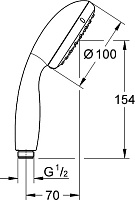 Grohe Tempesta New Ручной душ, 2 вида струи, цвет: хром 27597001
