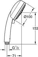 Grohe Tempesta Cosmopolitan Ручной душ, 3 вида струи, цвет: хром 27572002