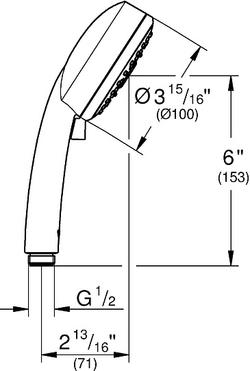 Grohe Tempesta Cosmopolitan Ручной душ, 3 вида струи, цвет: хром 27575002