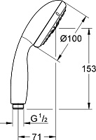 Grohe Tempesta New Ручной душ, 4 вида струи, цвет: хром 28578002