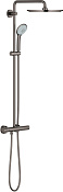Grohe Euphoria Душевая стойка: термостатический смес., штанга, руч., верх. душ, цвет: темный графит 26075A00