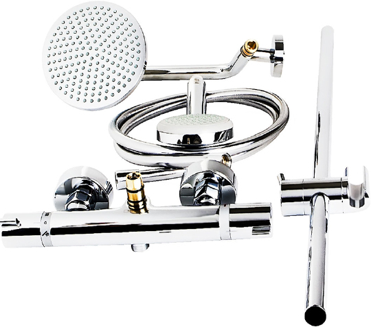 Hansgrohe Croma Душевая стойка: термостат, верхний душ 16 см, ручной душ 4 режима, цвет: хром 27135000