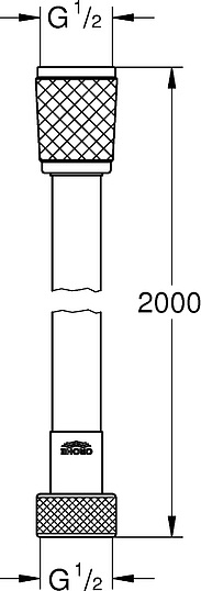 Grohe Rotaflex Душевой шланг, цвет: хром матовый 28413001
