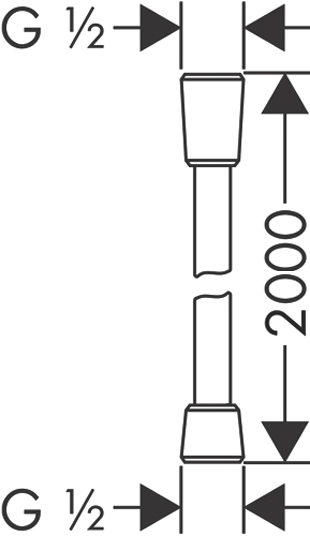 Hansgrohe Comfortflex Душевой шланг 200 см с защитой от перекручивания, цвет: хром 28169000