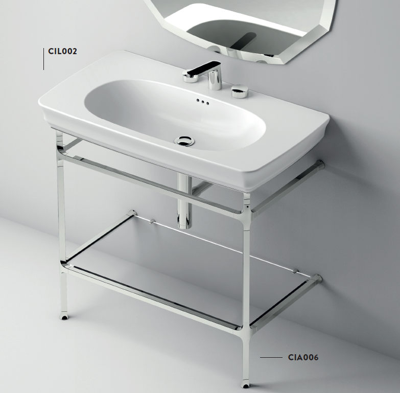 ArtCeram Civitas Консоль напольная металлическая для раковины 76x42x75h см, цвет: chrome CIA006 71