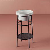 ArtCeram Fuori Scala Консоль напольная металлическая для раковины d38x83h см, цвет: matt black ACA054 17