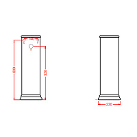ArtCeram Civitas Пьедестал для раковины напольный, цвет: glossy black CIC001 03 00