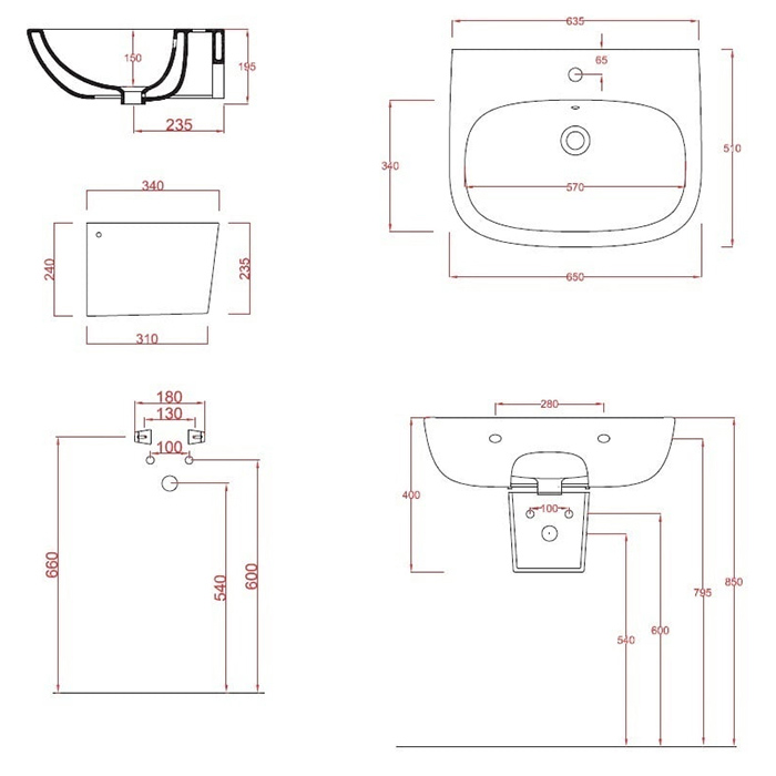 ArtCeram Ten Полупьедестал для раковины подвесной, цвет: glossy white TEC004 01 00