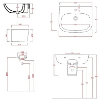 ArtCeram Ten Полупьедестал для раковины подвесной, цвет: glossy white TEC004 01 00