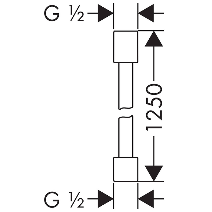 Axor Starck Душевой шланг 125 см с металлическим эффектом, цвет: матовый черный 28282670