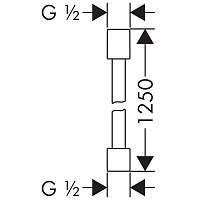 Axor Starck Душевой шланг 125 см с металлическим эффектом, цвет: матовый черный 28282670