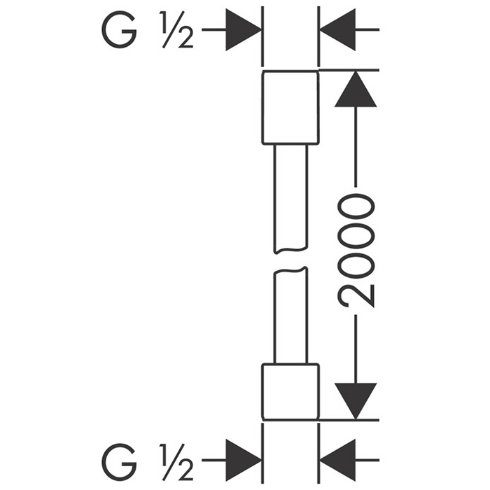 Axor Starck Душевой шланг 200 см с металлическим эффектом, цвет: хром 28284000