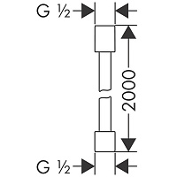 Axor Starck Душевой шланг 200 см с металлическим эффектом, цвет: хром 28284000