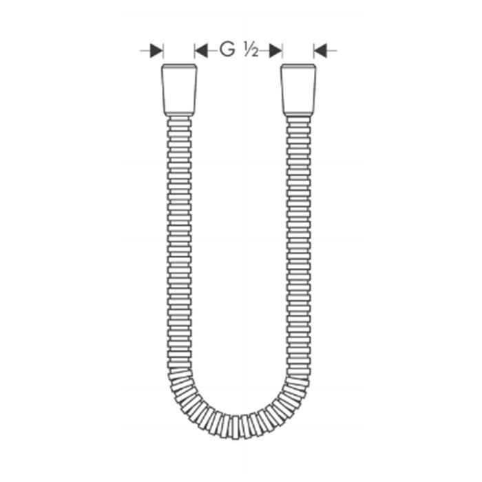 Axor Душевой шланг 160 см металлический, цвет: хром 28116000