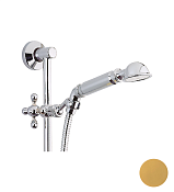 Cisal Arcana Душевой гарнитур: душевая лейка, шланг 150 см, штанга 60 см, цвет: 24k gold AR00311224