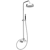 Cisal Cherie Душевая стойка: смеситель, с верхним душем, цвет: chrome/matt black CH0040246T