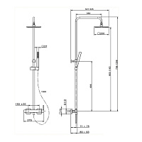 Cisal Roadster Настенная душевая стойка: смеситель для душа, верхний душ, цвет: chrome RR00402121