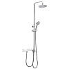 Cisal Shower Душевая стойка: переключатель, штанга, шланг, верхний и ручной душ, цвет: chrome DSQ8201021