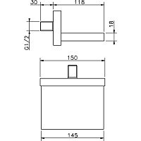 Cisal Излив настенный каскадный 11,8 см, цвет: chrome ZA00220021
