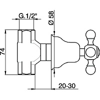 Cisal Arcana Ceramic Запорный вентиль F, цвет: chrome AC00031021