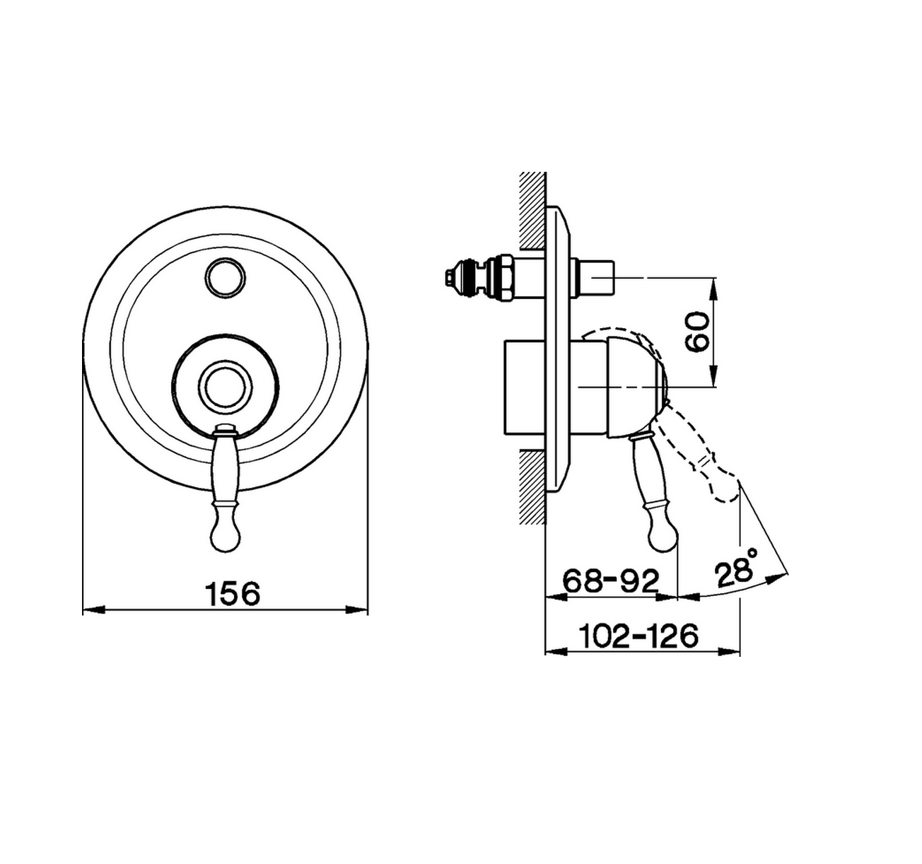 Cisal Arcana Royal Смеситель для душа встраиваемый на 2 потребителя, цвет: antique bronze AY00210027