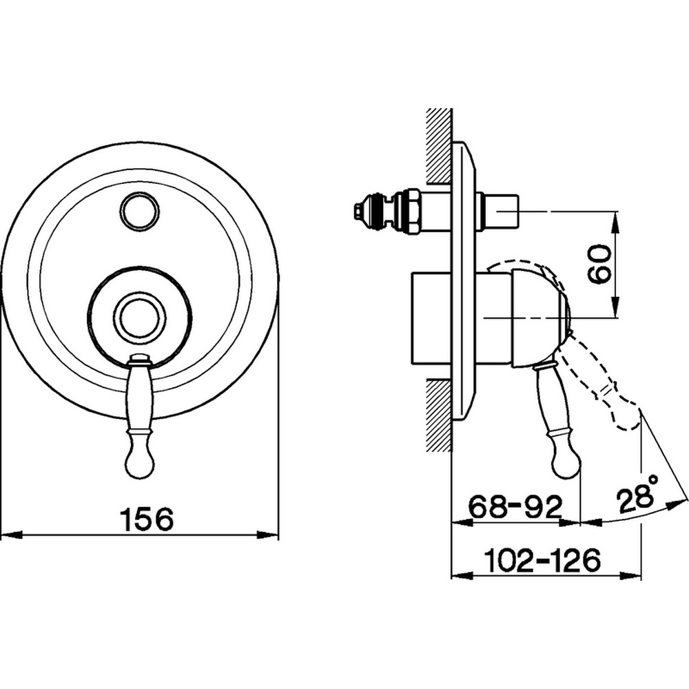 Cisal Arcana Royal Смеситель для душа встраиваемый на 2 потребителя, цвет: 24k gold AY00210024