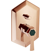 Cisal Cherie Смеситель для душа встраиваемый на 2 потребителя, цвет: rose gold/night black CH0021007E