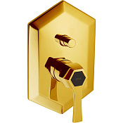 Cisal Cherie Смеситель для душа встраиваемый на 2 потребителя, цвет: gold/night black CH0021007C