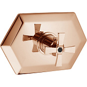 Cisal Cherie Смеситель термостат. для душа встраиваемый на 1 потребитель, цвет:rose gold/night black CX0072007E