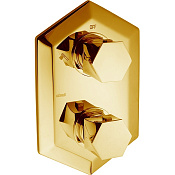 Cisal Cherie Смеситель термостатический для душа встраиваемый на 2 потребителя, цвет: 24k gold CE01910024