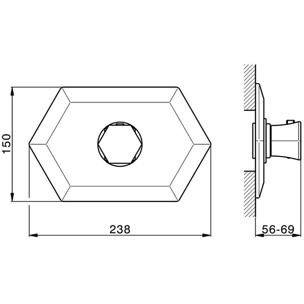 Cisal Cherie Смеситель термостатический для душа встраиваемый на 1 потребитель, цвет: 24k gold CE00720024