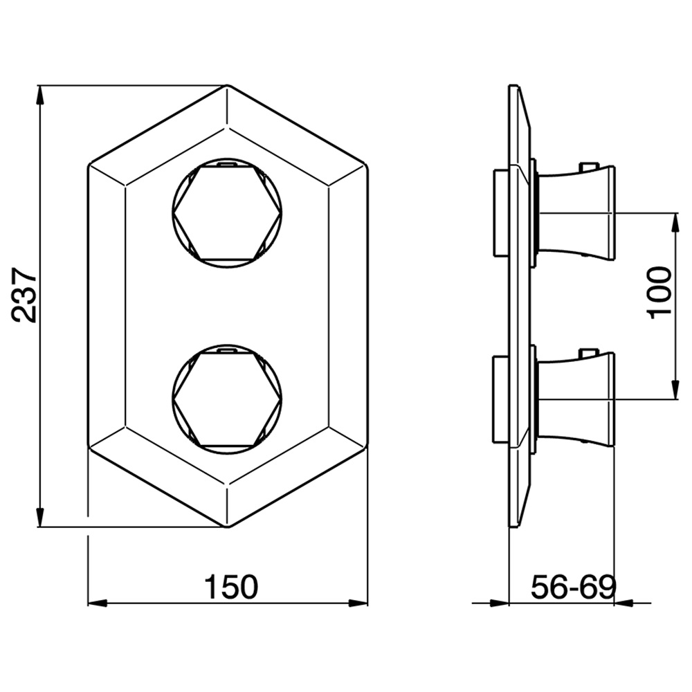 Cisal Cherie Смеситель термостатический для душа встраиваемый на 1 потребитель, цвет: 24k gold CE00930024