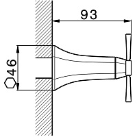 Cisal Cherie Запорный вентиль, цвет: gold/night black CX0033107C