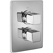 Cisal Cubic Смеситель термостатический для душа встраиваемый на 2 потребителя, цвет: chrome CU01810021
