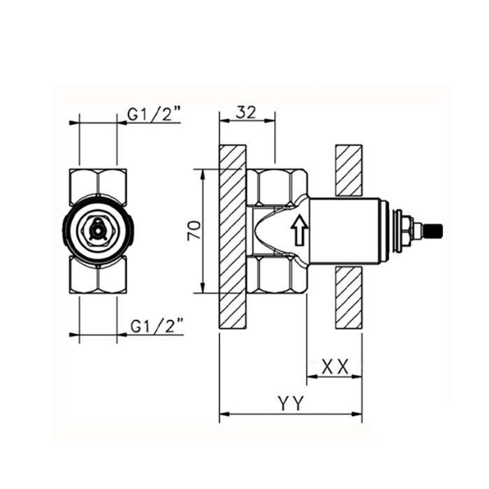 Cisal Встраиваемая часть запорного вентиля 1/2 ZA00334004