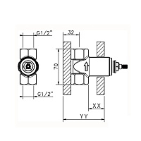 Cisal Встраиваемая часть запорного вентиля 1/2 ZA00334004