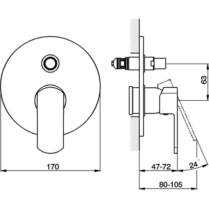 Cisal Roadster Смеситель для душа встраиваемый на 2 потребителя, цвет: chrome RR00210021