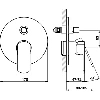 Cisal Roadster Смеситель для душа встраиваемый на 2 потребителя, цвет: chrome RR00210021