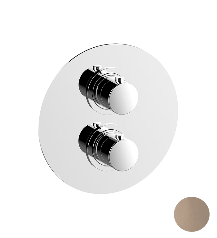Cisal Slim Смеситель термостатический для душа встраиваемый на 3 потребителя, цвет: polished nickel SM0181002B
