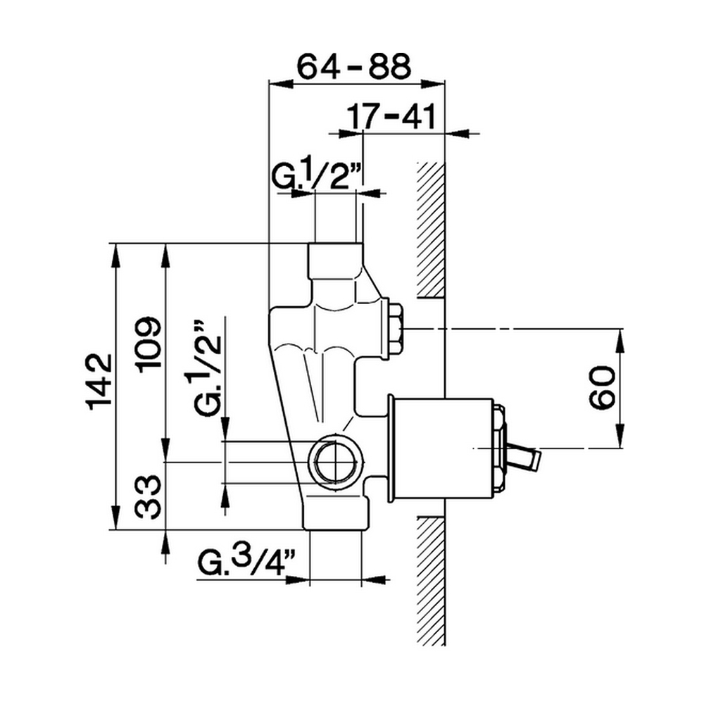 Cisal Встраиваемая часть смесителя для ванны/душа ZA00221004