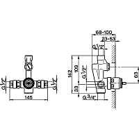 Cisal Встраиваемая часть смесителя для ванны/душа ZA00421004