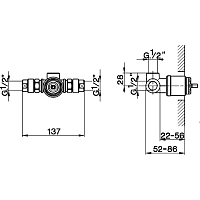 Cisal Cherie Встраиваемая часть смесителя для душа ZA00431004