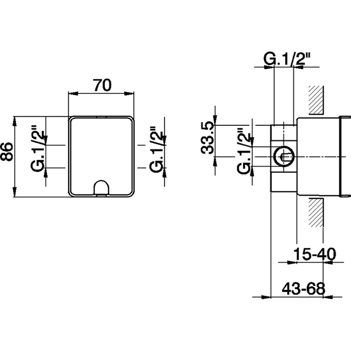Cisal Kawa Встраиваемая часть смесителя для душа ZA01230004