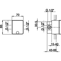Cisal Kawa Встраиваемая часть смесителя для душа ZA01230004