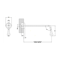 Gessi Goccia Излив настенный, длина под заказ, цвет: chrome 33723#031