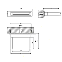 Gessi Rettangolo Излив каскадный настенный , цвет: chrome 20193#031