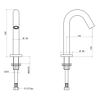 Bongio Time 2020 Излив для ванны из нержавеющей стали 70983AS00